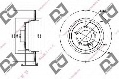 DJ PARTS bd1145 -  Тормозной диск